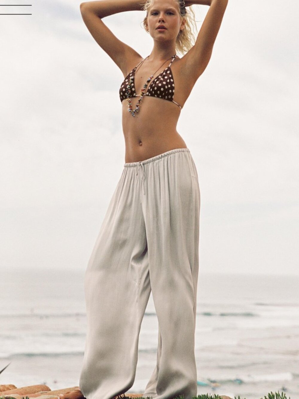 Zara Flowy Palazzo Wide Leg Pants
